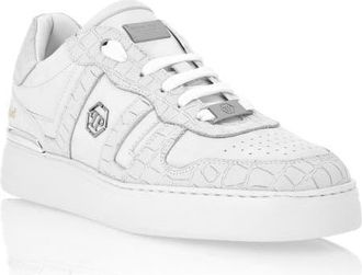 Philipp Plein Nubuck Low Top Sneakers Cocco Unisex in White at Nordstrom, Size 37