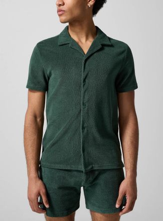 Ron Dorff Mens Cotton terry cabana shirt