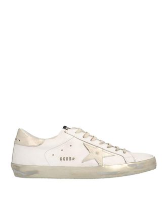 Golden Goose Superstar sneakers in white and platinum