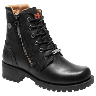 Harley-Davidson Harley Davidson Asher Leather Womens Ankle Boots - Black - Size:UK 5.5