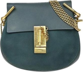Chlo&eacute; Pre-owned Cross Body Bags, female, Blue, Size: ONE SIZE Pre-owned Drew crossbody bag