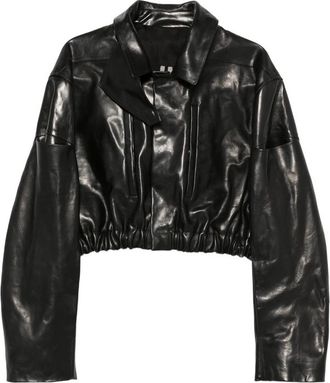 Rick Owens Mac Cropped Leather Jacket
