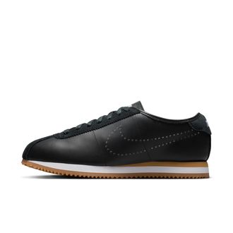 Nike Womens Cortez Leather Shoes in Black | HQ1841-002