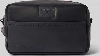 Strellson Kulturbeutel aus echtem Leder Modell DICK in BLACK, Größe 1