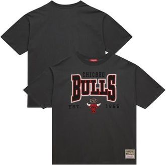 Mitchell & Ness Womens Mitchell & Ness Charcoal Chicago Bulls Hardwood Classics Oversized Boyfriend T-Shirt at Nordstrom, Size X-Large