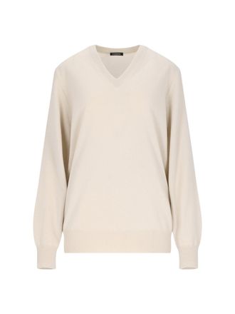 Maglione Donna Scollo A V A Manica Lunga - Morbido, Leggero, Tinta Unita - Autunno Inverno