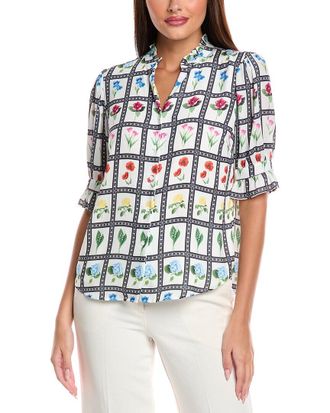 T Tahari Floral Blouse