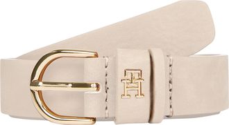 Tommy Hilfiger Lederg&uuml;rtel TOMMY HILFIGER ESSENTIAL EFFORTLESS 2.5 cm breit NUBUCK, Damen, Gr. 70, gr&uuml;n (sandalwood), Rindsleder, unifarben, G&uuml;rtel Lederg&uuml;rtel, Gr&ouml;s