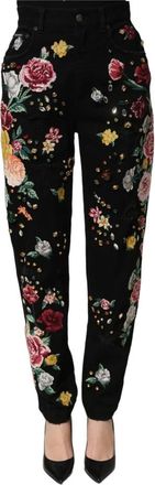 Dolce & Gabbana High Waist Tapered Pants - Dames - Broeken - Veelkleurig - S - Katoen - Broeken