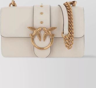 Pinko love bag one small leather studded crossbody bag