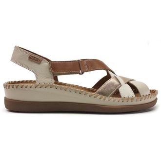 Pikolinos Cadaques W8K-0741C2 Leather Womens Hook and loop Sandals - Marfil - Size:UK 4-4.5