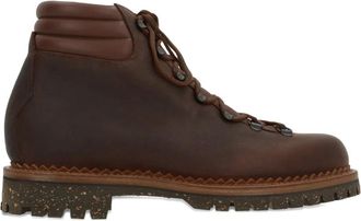 Yuketen Leren veterlaarzen - Bruin