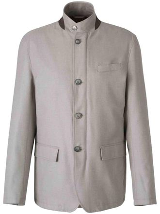 Herno wool coat - men - Cotton/Silk/Cashmere - 50 - Grey