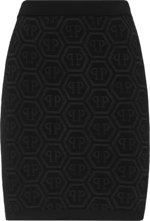 Philipp Plein Gebreide Minirok Monogram