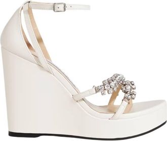 Jimmy Choo London Bing 120 Crystal-Embellished Wedges, Brand Size 38.5 ( US Size 8.5 )