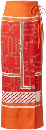 Malo Pantaloni a portafoglio a gamba larga - - Trousers - Donna - Arancione - S