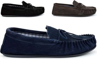 Generic Mens Moccasin Slippers Mens Suede Slippers Mens Moccasins Mens Leather Slippers Size 6 Boys Slippers Size 13 Size 14 Size 15 Slippers Mens Slippers Me