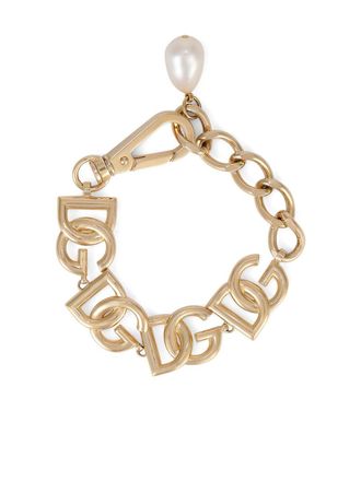胸キュンアイテム【Dolce & Gabbana】Rhinestone logo bracelet Dolce & Gabbana Logo Rhinestone Bracelet | italist