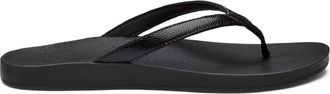Olukai Womens Puawe Flip-Flops Black 6
