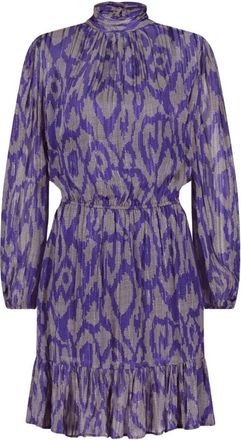 Ibana Dillia Jurk - Dames - Korte kleedjes - Paars - S - Polyester - Kleedjes