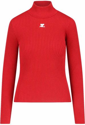 Courr&egrave;ges Logo turtleneck