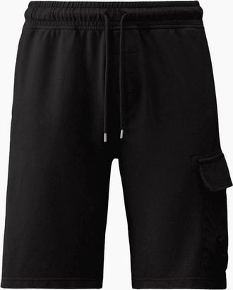 C.P. Company Mens Light Fleece Lens Pocket Navy Cargo Shorts - Black - Size: 35/34/32