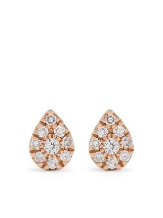 Djula Orecchini Pear in oro rosa 18kt con diamanti