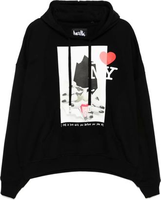 Haculla Felpa con cappuccio I Fell In Love With You - Nero