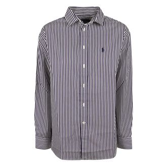 Polo Ralph Lauren Overhemden, Dames, Paars, XS, ST Long Sleeve Blouse