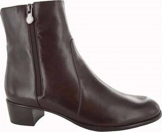 Munro Womens Linda Booties In Brown Leather