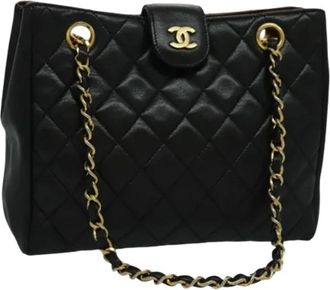 Chanel Pre-owned Shoulder Bags, female, Black, Size: ONE SIZE Pre-owned Vintage Shoulder Bag