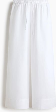 H&M Weite Leinenhose - White