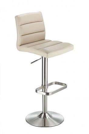 Netfurniture Swank Adjustable Bar Stool Beige in Cream