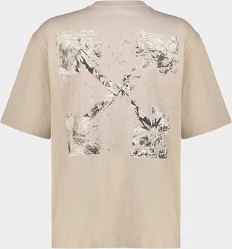 Off-white Mens T-Shirt Spices Arrow Cotton Beige T-Shirts And Polos