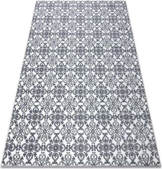 RugsX Rugsx - Alfombra Argent - W4949 Flores Blanco / Gris Grey 200x290 Cm