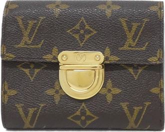 Louis Vuitton Monogram Marron Coated Canvas Wallet (Tri-Fold) (Pre-Owned)