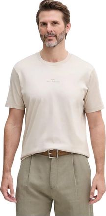 Paul & Shark Katoenen T-shirt met print - Heren - T-shirts - Beige - L - Katoen - Tops