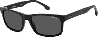 Carrera Mat Zwart/Grijze Gepolariseerde Zonnebril - Heren - Zonnebrillen - Zwart - 57 MM - Accessoires