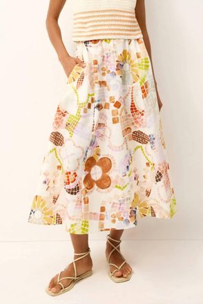 Marie Oliver Sasha Travertine Skirt In Multi
