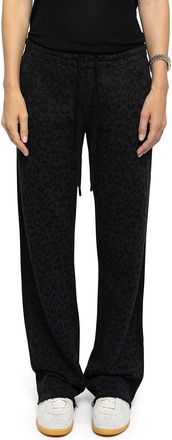 Zadig&Voltaire Chilloh Animalier Sweatpants in Carbone at Nordstrom, Size X-Small