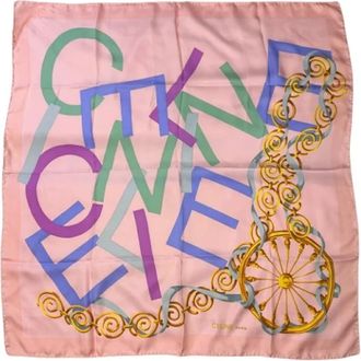 Celine Pre-owned Scarves, female, Pink, Size: ONE SIZE Pre-owned Vintage Scarf