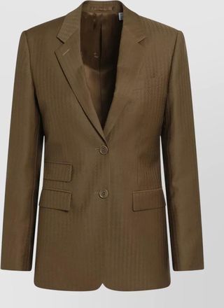 Burberry single breasted jacket notch lapel design