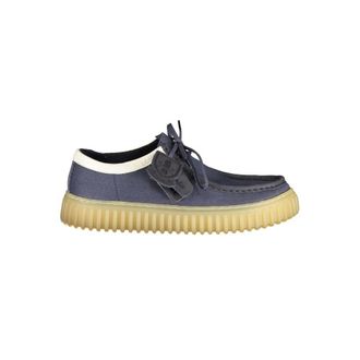 Clarks Blauwe Stof Heren Schoen