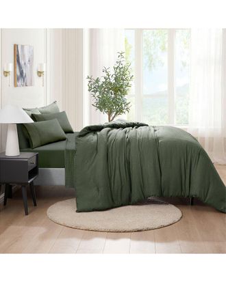 Kathy Ireland 7Pc Waffle Textured Comforter Set