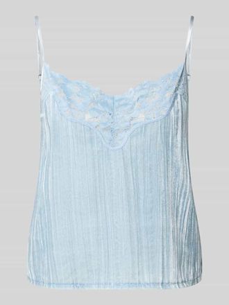 Jake*s Casual Blusentop mit verstellbaren Spaghettitr&auml;gern in Bleu, Gr&ouml;&szlig;e 34