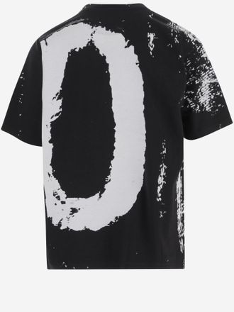 Maison Margiela Mens Cotton T-Shirt 10 Print Black T-Shirts And Polos