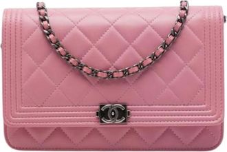 Chanel Pre-owned Boy Flap Wallet on Chain - - Pre-owned - Donna - Rosa - ONE SIZE
