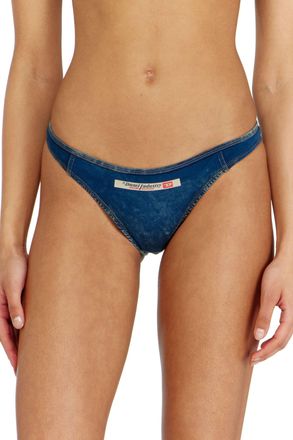 Diesel Cotton Brazilian briefs with denim effect - Strings - Woman - Blue