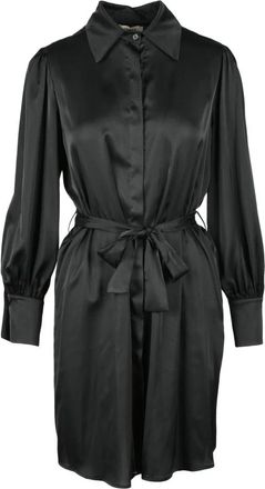 Think abito donna - Dames - Shirt Kleedjes - Zwart - XS - Polyester - Kleedjes
