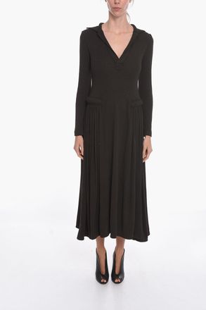 Bottega Veneta SALON 01 Maxi Abito a Maniche Lunghe in Jersey Bottega Veneta
